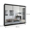 Obrazek Szafa Lux 250 czarna + 3 x lustro