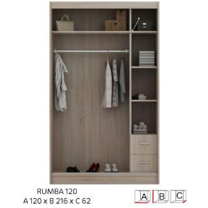 Obrazek Szafa Rumba 120 cm połysk