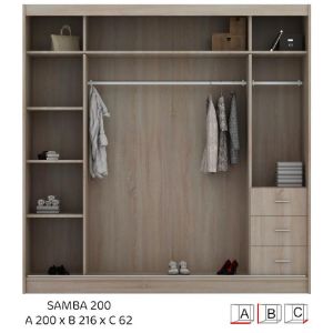 Obrazek Szafa Samba 200 cm połysk