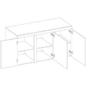 Obrazek Komoda Rumba 3F beton