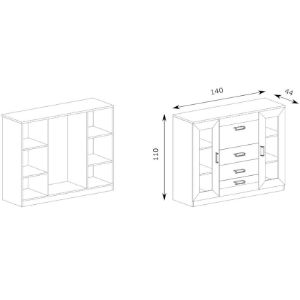 Obrazek Komoda Tadeusz T14 dąb lefkas