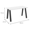 Obrazek Stół Kleo 138x67 biały