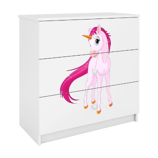 Obrazek Komoda Dla Dzieci Babydreams Biały – Jednorożec