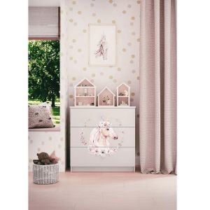 Obrazek Komoda Dla Dzieci Babydreams Biały – Konik