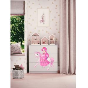 Obrazek Komoda Dla Dzieci Babydreams Biały – Księżniczka 1
