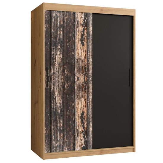 Obrazek Szafa Rustic 120 dąb artisan/czarny