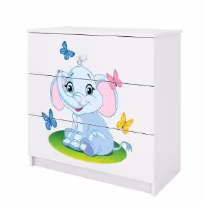 Obrazek Komoda Dla Dzieci Babydreams Biały – Słonik
