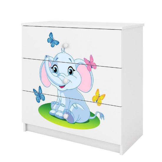 Obrazek Komoda Dla Dzieci Babydreams Biały – Słonik
