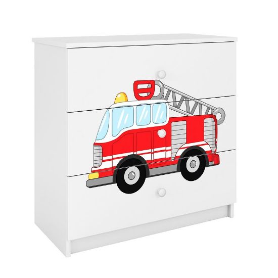 Obrazek Komoda Dla Dzieci Babydreams Biały – Straż Pożarna
