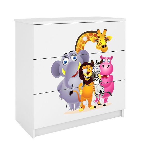 Obrazek Komoda Dla Dzieci Babydreams Biały – Zoo