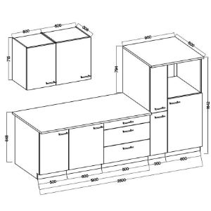 Obrazek Kuchnia Lara 280 Cappucino Połysk Bez Blatu