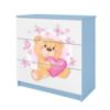 Obrazek Komoda Dla Dzieci Babydreams Niebieski – Miś Motyl