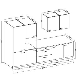 Obrazek Kuchnia Lara 310 Biały Połysk Bez Blatu