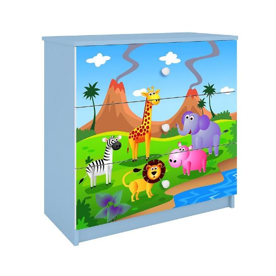Obrazek Komoda Dla Dzieci Babydreams Niebieski – Safari