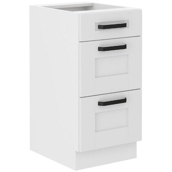 Obrazek Szafka kuchenna Luna biały mat/biały 40D 3S BB