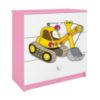 Obrazek Komoda Dla Dzieci Babydreams Różowy – Koparka