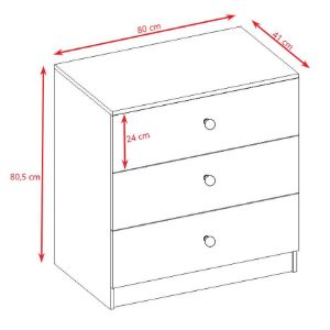 Obrazek Komoda Dla Dzieci Babydreams Różowy – Księżniczka 2