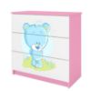 Obrazek Komoda Dla Dzieci Babydreams Różowy – Miś Niebieski