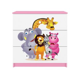 Obrazek Komoda Dla Dzieci Babydreams Różowy – Zoo