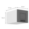 Obrazek Szafka kuchenna Luna dustgrey/biały 40 Nagu-36 1F