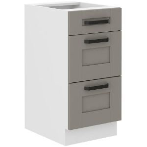 Obrazek Szafka kuchenna Luna claygrey/biały 40D 3S BB