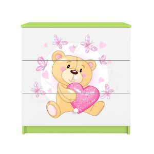 Obrazek Komoda Dla Dzieci Babydreams Zielony – Miś Motyl
