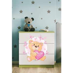 Obrazek Komoda Dla Dzieci Babydreams Zielony – Miś Motyl