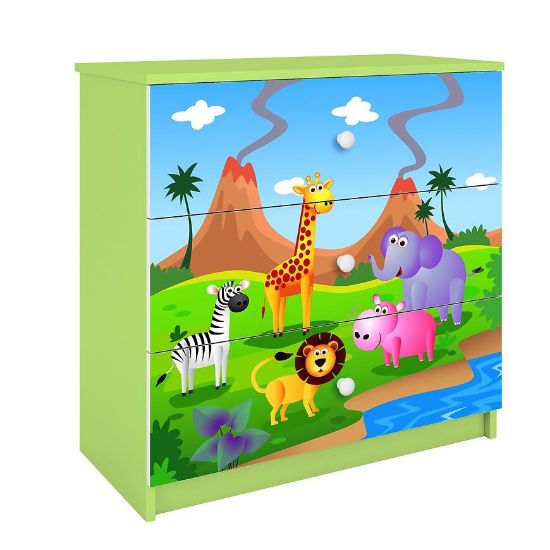 Obrazek Komoda Dla Dzieci Babydreams Zielony – Safari