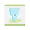 Obrazek Komoda Dla Dzieci Babydreams Zielony – Miś Niebieski