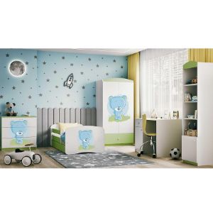 Obrazek Komoda Dla Dzieci Babydreams Zielony – Miś Niebieski