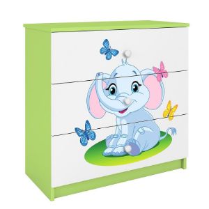 Obrazek Komoda Dla Dzieci Babydreams Zielony – Słonik