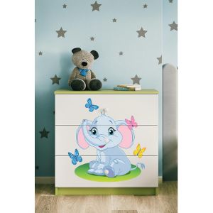 Obrazek Komoda Dla Dzieci Babydreams Zielony – Słonik