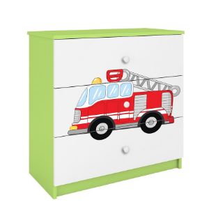 Obrazek Komoda Dla Dzieci Babydreams Zielony – Straż Pożarna