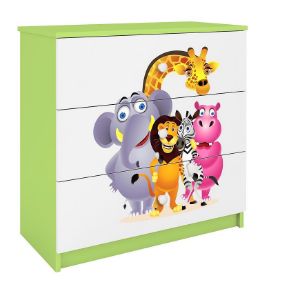 Obrazek Komoda Dla Dzieci Babydreams Zielony – Zoo