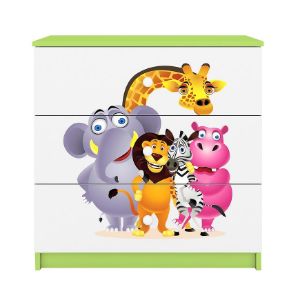 Obrazek Komoda Dla Dzieci Babydreams Zielony – Zoo