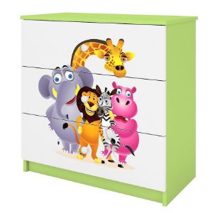 Obrazek Komoda Dla Dzieci Babydreams Zielony – Zoo