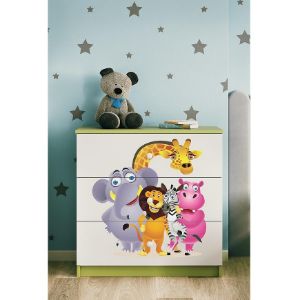 Obrazek Komoda Dla Dzieci Babydreams Zielony – Zoo