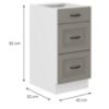 Obrazek Szafka kuchenna Stilo claygrey/biały 40D 3S BB