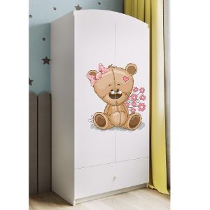 Obrazek Szafa Babydreams Biały – Miś Kwiatki