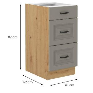 Obrazek Szafka kuchenna Stilo claygrey/artisan 40D 3S BB