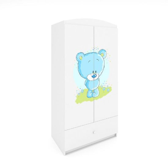 Obrazek Szafa Babydreams Biały – Miś Niebieski