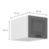 Obrazek Szafka kuchenna Stilo dustgrey/biały 40 Nagu-36 1F
