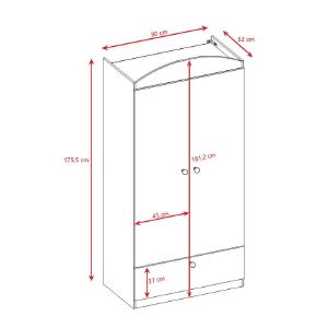 Obrazek Szafa Babydreams Biały – Słonik