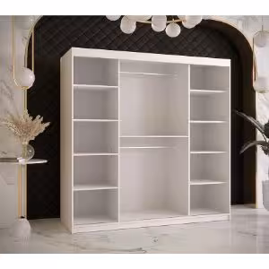 Obrazek Szafa Rustic II 180 biały/lustro