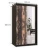 Obrazek Szafa Rustic II 100 czarny/lustro