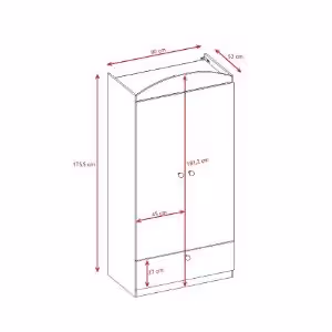 Obrazek Szafa Babydreams Różowy – Księżniczka 1