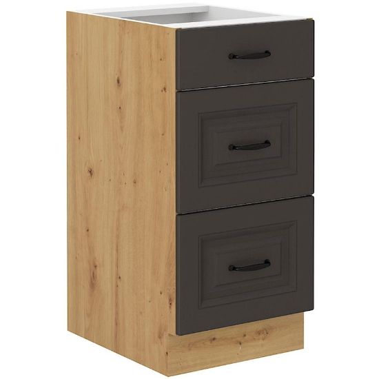 Obrazek Szafka kuchenna Stilo grafit mat/artisan 40D 3S BB