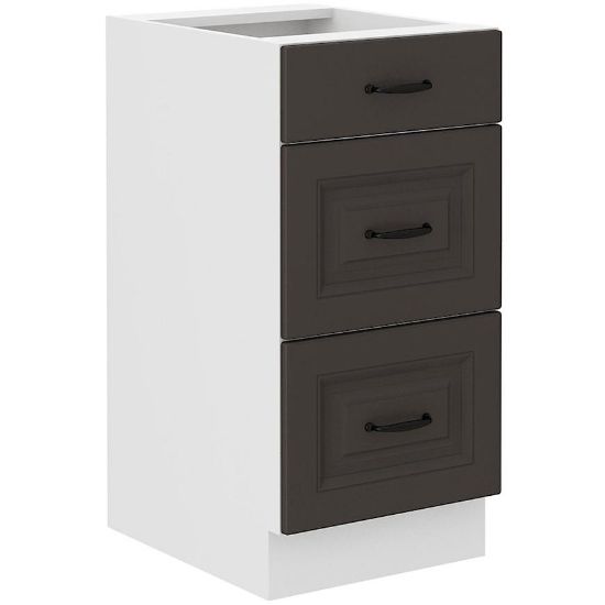 Obrazek Szafka kuchenna Stilo grafit mat/biały 40D 3S BB