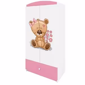 Obrazek Szafa Babydreams Różowy – Miś Kwiatki