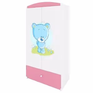 Obrazek Szafa Babydreams Różowy – Miś Niebieski